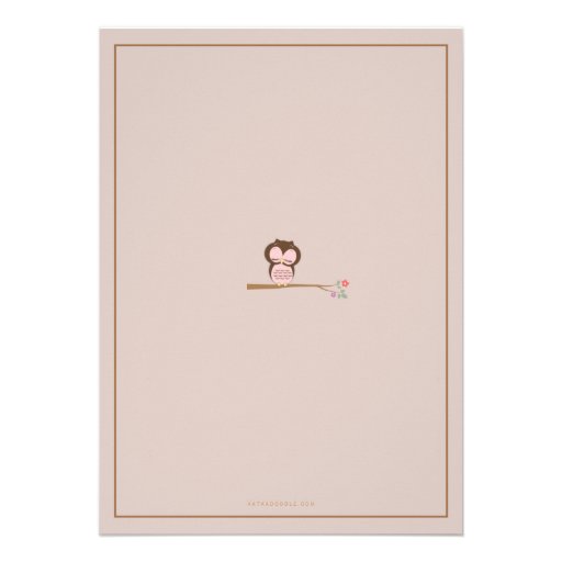 Cute Owl Family Sip and See Baby Greet Invitation