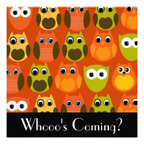Cute Owl Invitation invitations