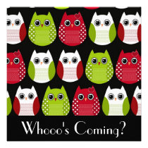 Cute Owl Invitation invitations