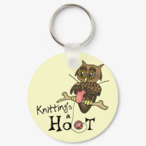 Cute Owl Knitting Keychain