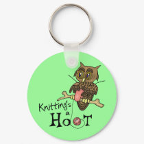 Cute Owl Knitting Keychain