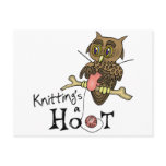 Cute Owl Knitting Post Cards