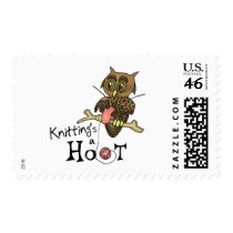Cute Owl Knitting Stamps by giftgasms Cute Owl Knitting Stamps