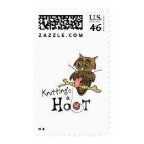 Cute Owl Knitting Stamps by giftgasms Cute Owl Knitting Stamps