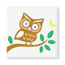 Cute Owl Refrigerator Magnets