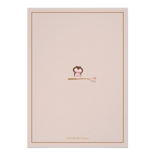 Cute Owl & Mama It's a Girl Baby Shower Invitation