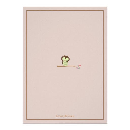 Cute Owl & Mama Neutral Baby Shower Invitation