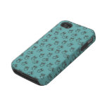 cute owl outlines on blue tough iphone 4 covers