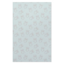 cute owl outlines on blue personalized stationery
