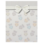 cute owl pattern and matching stripes letterhead template