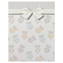 cute owl pattern and matching stripes letterhead template