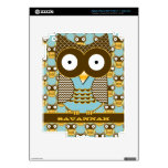 Cute Owl Pattern Personalized iPad Skin