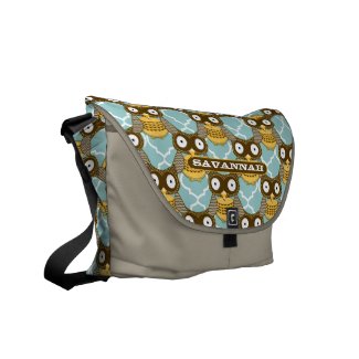 Cute Owl Pattern You Choose Colors rickshawmessengerbag