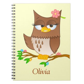 Cute Owl Personalized Notebook