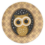 cute owl plate