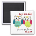 Cute Owl Save the Date Magnets magnet
