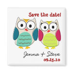Cute Owl Save the Date Magnets