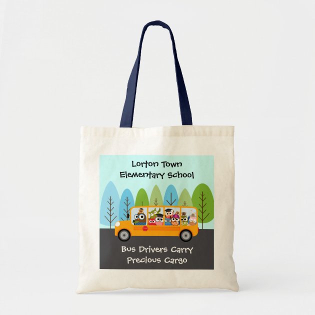 Cute Owl School Bus Driver Budget Tote Bag