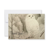 Cute Owl Thank You Announcement