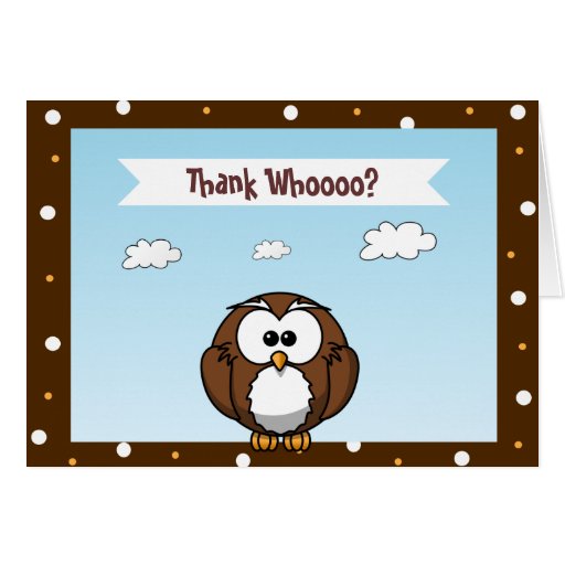 Cute Owl Thank You Cards | Zazzle