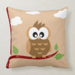 Cute Owl Throw Pillow pillows