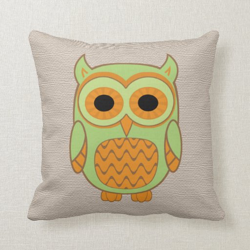 Cute Owl Throw Pillow Zazzle