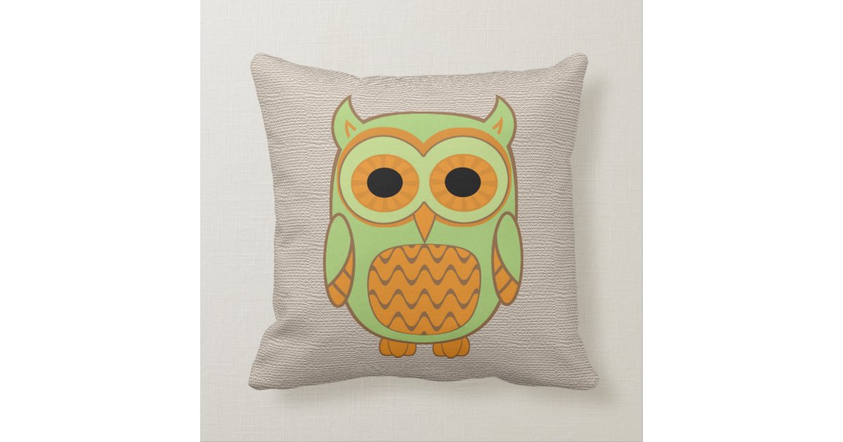 Cute Owl Throw Pillow Zazzle