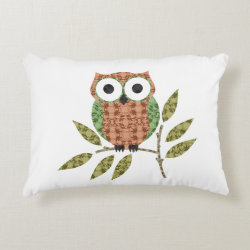 Cute Owl Throw Pillow Accent Pillow