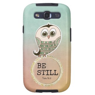 Cute Owl with Bible Verse Galaxy SIII Case