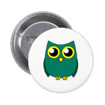 Cute Owl with Huge Yellow Eyes Button buttons