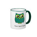 Cute Owl with Huge Yellow Eyes Mug mugs
