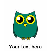 Cute Owl with Huge Yellow Eyes Womens T-shirt