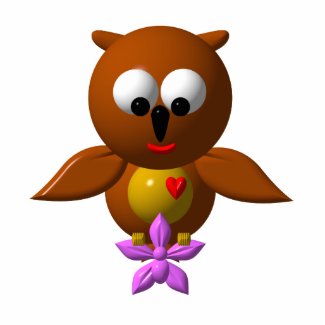 Cute owl with orchid photosculpture Cute owl with orchid photosculpture