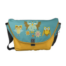 Cute owls crew messenger bags