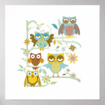Cute owls crew posters