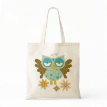 Cute owls crew tote bags