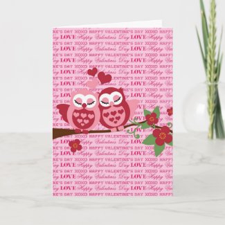 Cute Owls in Love Happy Valentine's Day Gifts Card