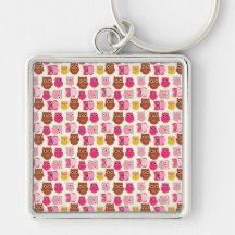 Cute Owls Keychain