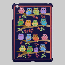 Cute Owls on brenches, customizable ipad mini cases