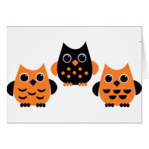 Cute Owls say BOO! Card