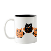 Cute Owls say BOO! Coffee Mug