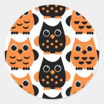 Cute Owls say BOO! stickers