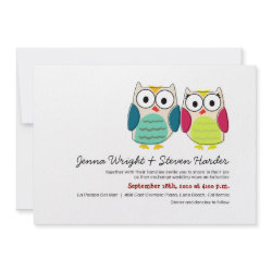 Cute Owls Wedding Invitation zazzle_invitation