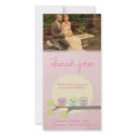Cute Owls Wedding Thank You Photo Card