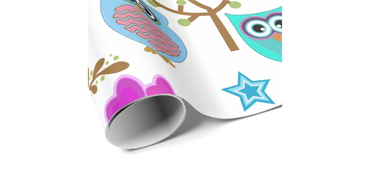 cute owls wrapping paper Zazzle