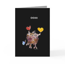 Cute OX Valentines Day Card