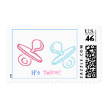cute pacifiers , It's , Twins! - stamps