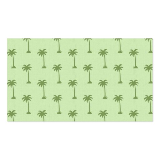 Cute Palm Tree Pattern Business Card (back side)