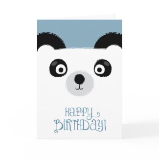 Cute Panda Bear Birthday Card