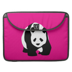 Cute Panda Bear Hot Pink Fuchsia Zoo Wildlife Gift Sleeves For MacBooks